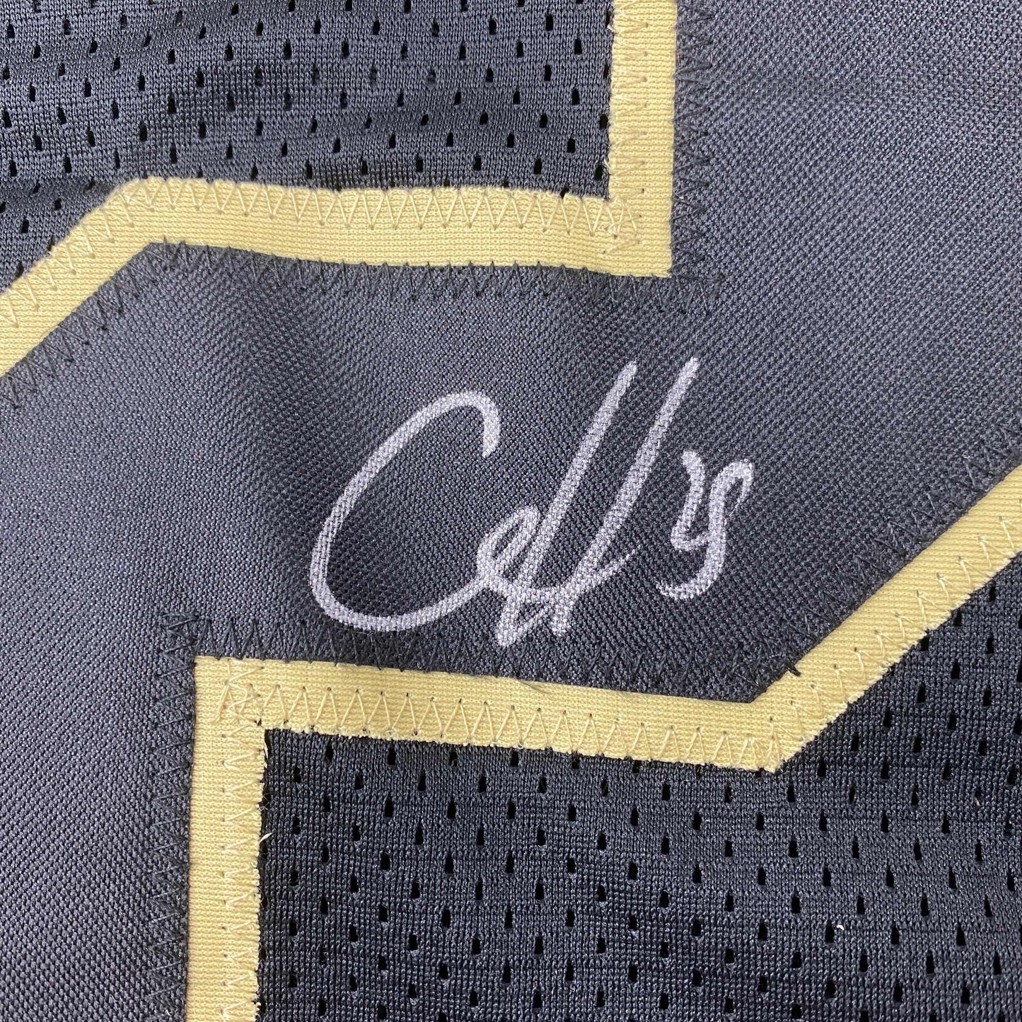 Autographed/Signed Clyde Edwards-Helaire Kansas City Blackout Football Jersey Beckett BAS COA