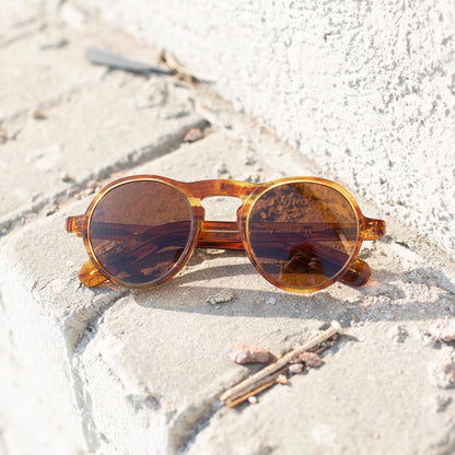Round Retro Sunglass with Polarized Lens - Miami