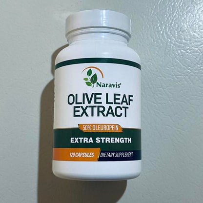 Naravis Olive Leaf Extract 4-Month Supply - 50% Oleuropein Highest Concentration - EXP 6/26
