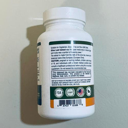 Naravis Olive Leaf Extract 4-Month Supply - 50% Oleuropein Highest Concentration - EXP 6/26