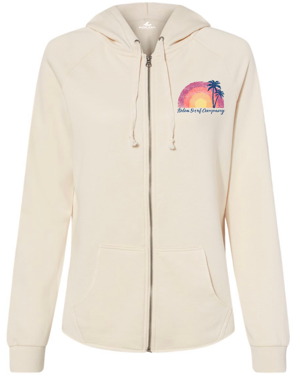 Koloa Watercolor Zip-Up Hoodie