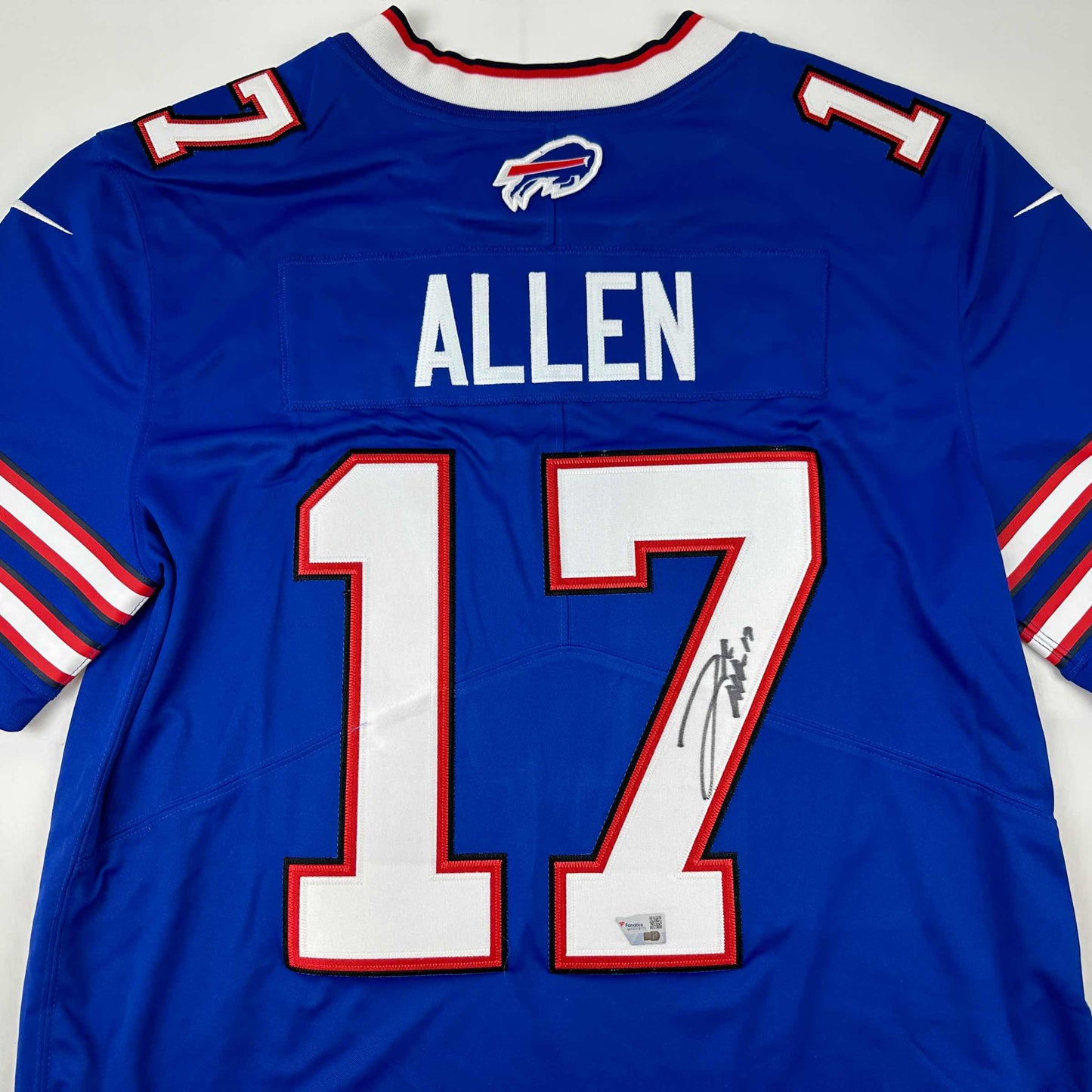 Autographed/Signed Josh Allen Buffalo Bills Blue Authentic Elite Football Jersey Fanatics COA