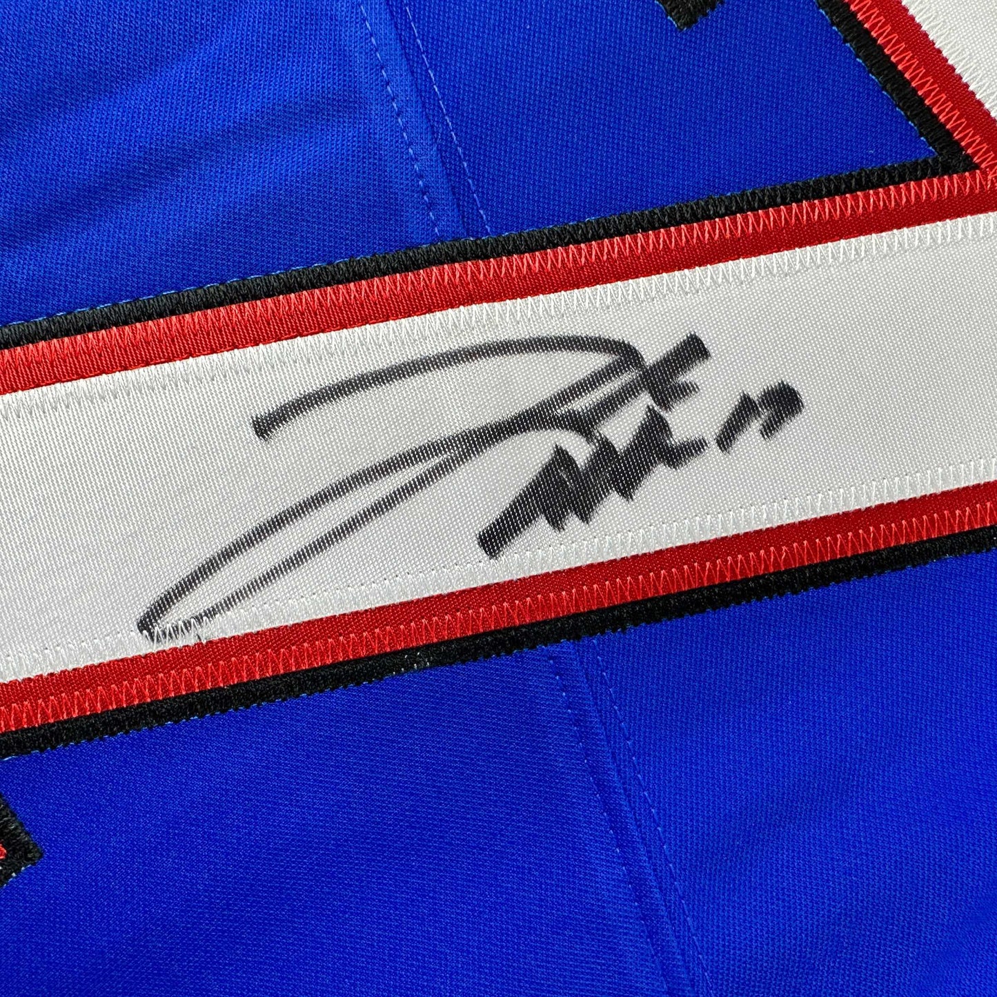 Autographed/Signed Josh Allen Buffalo Bills Blue Authentic Elite Football Jersey Fanatics COA