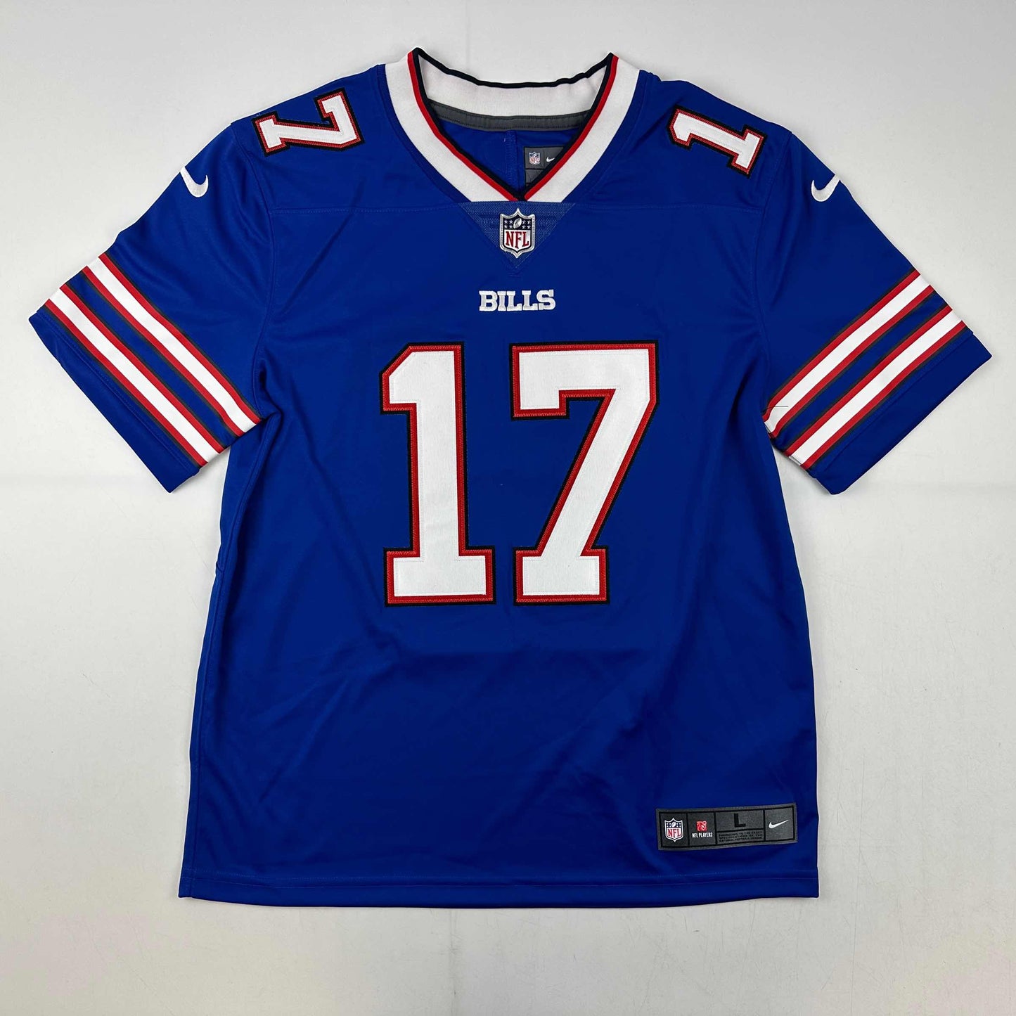 Autographed/Signed Josh Allen Buffalo Bills Blue Authentic Elite Football Jersey Fanatics COA