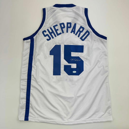 Autographed/Signed Reed Sheppard Kentucky White College Basketball Jersey PSA COA