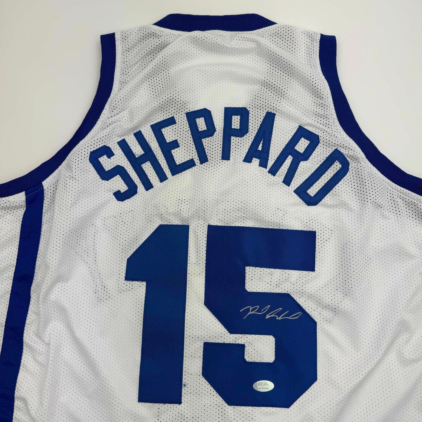Autographed/Signed Reed Sheppard Kentucky White College Basketball Jersey PSA COA