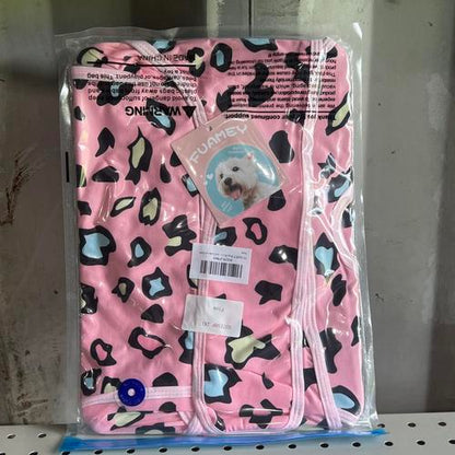 Recovery Suit for Dogs After Surgery Soft Breathable Dog - Pink Leopard XXL