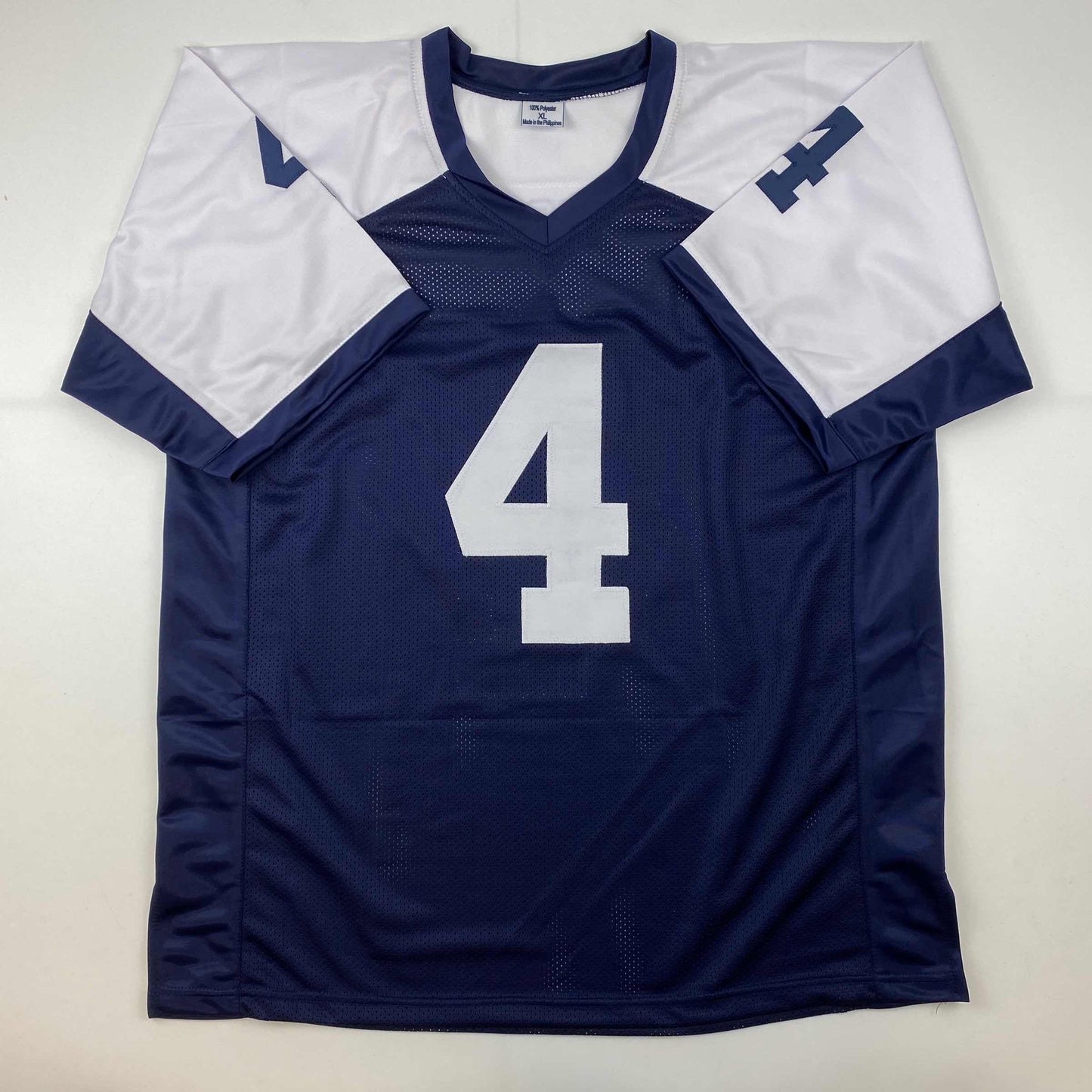 Autographed/Signed Dak Prescott Dallas Thanksgiving Day Football Jersey JSA COA
