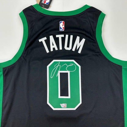 Autographed/Signed Jayson Tatum Boston Celtics Black Authentic Swingman Basketball Jersey Fanatics COA