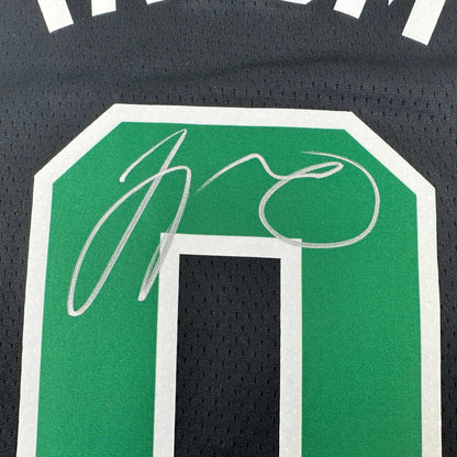 Autographed/Signed Jayson Tatum Boston Celtics Black Authentic Swingman Basketball Jersey Fanatics COA