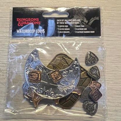 Ultra PRO - Dungeons & Dragons Waterdeep RPG Coins - 15 Cast Metal Faux Coins
