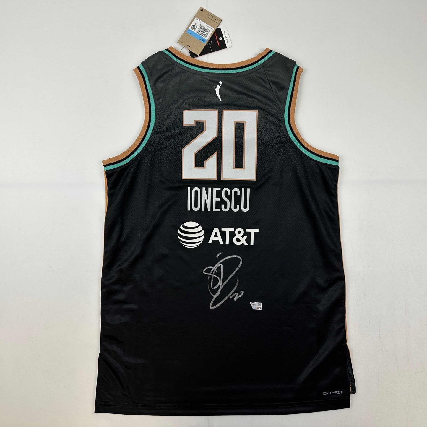 Autographed/Signed Sabrina Ionescu New York Liberty Black Swingman Basketball Jersey Fanatics COA