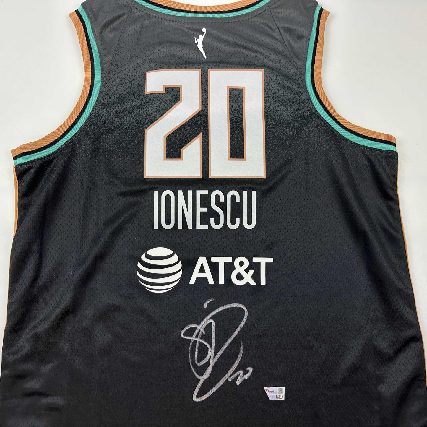 Autographed/Signed Sabrina Ionescu New York Liberty Black Swingman Basketball Jersey Fanatics COA