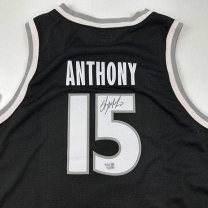 Autographed/Signed Carmelo Anthony Syracuse Orange Black Basketball Jersey Fanatics COA