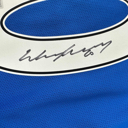 Autographed/Signed Wayne Rooney Manchester United Blue Soccer Jersey Beckett BAS COA