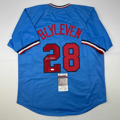 Autographed/Signed Bert Blyleven Minnesota Light Blue Baseball Jersey JSA COA