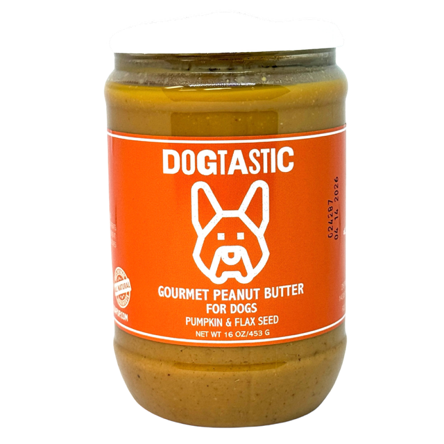 Dogtastic Gourmet Peanut Butter for Dogs - Pumpkin & Flax Seed Flavor - 50% off