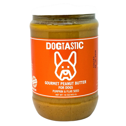 Dogtastic Gourmet Peanut Butter for Dogs - Pumpkin & Flax Seed Flavor - 50% off