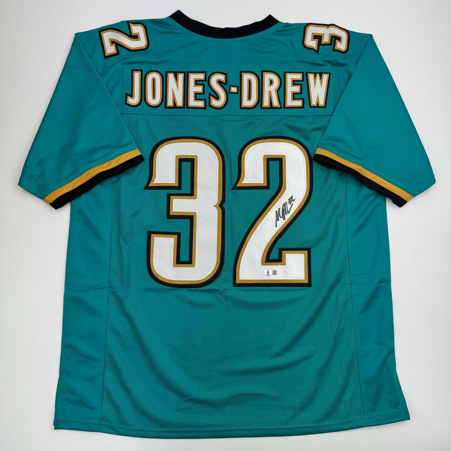 Autographed/Signed Maurice Jones-Drew Jacksonville Teal Football Jersey Beckett BAS COA