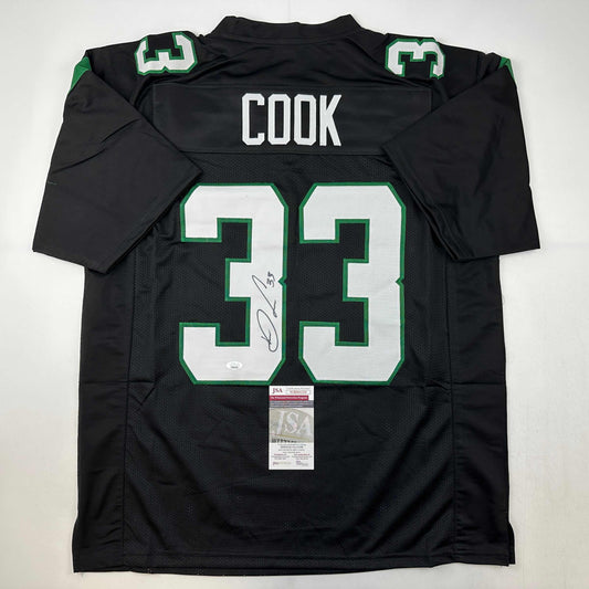 Autographed/Signed Dalvin Cook New York Black Football Jersey JSA COA
