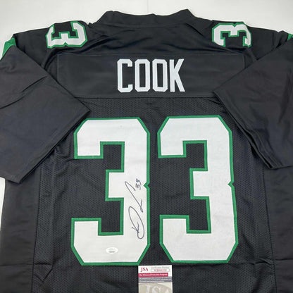 Autographed/Signed Dalvin Cook New York Black Football Jersey JSA COA
