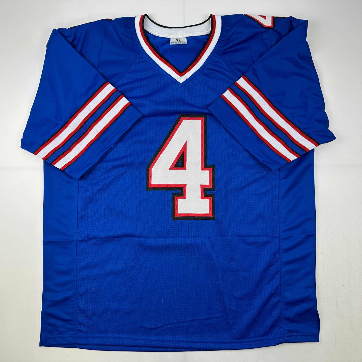 Autographed/Signed James Cook Buffalo Blue Football Jersey Beckett BAS COA