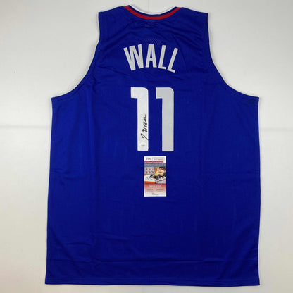 Autographed/Signed John Wall Los Angeles Blue Basketball Jersey JSA COA