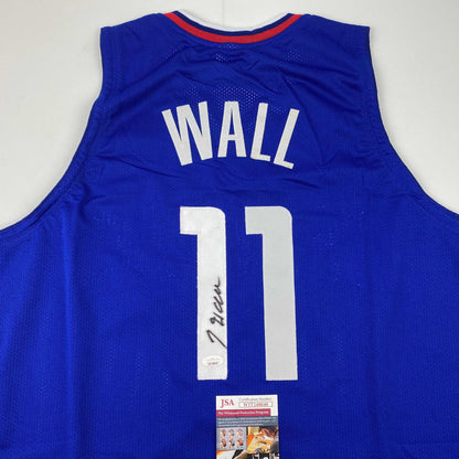 Autographed/Signed John Wall Los Angeles Blue Basketball Jersey JSA COA