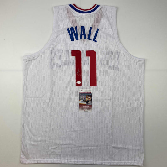 Autographed/Signed John Wall Los Angeles White Basketball Jersey JSA COA