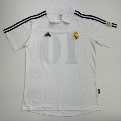 Autographed/Signed Luis Figo Real Madrid White Soccer Jersey Beckett BAS COA