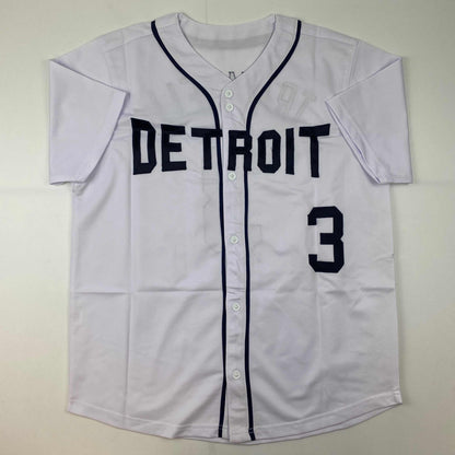 Autographed/Signed Alan Trammell Detroit White Baseball Jersey JSA COA