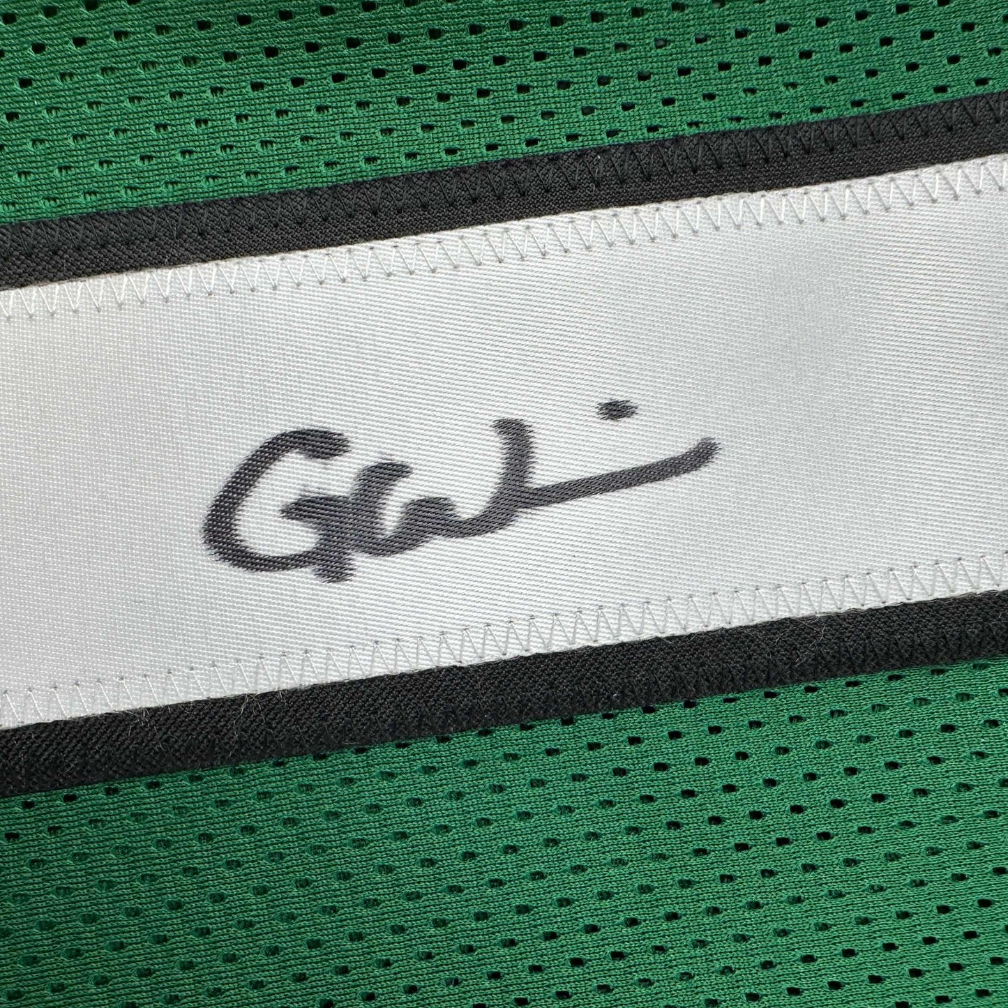 Autographed/Signed Garrett Wilson New York Green Football Jersey JSA COA