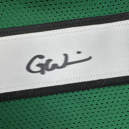 Autographed/Signed Garrett Wilson New York Green Football Jersey JSA COA
