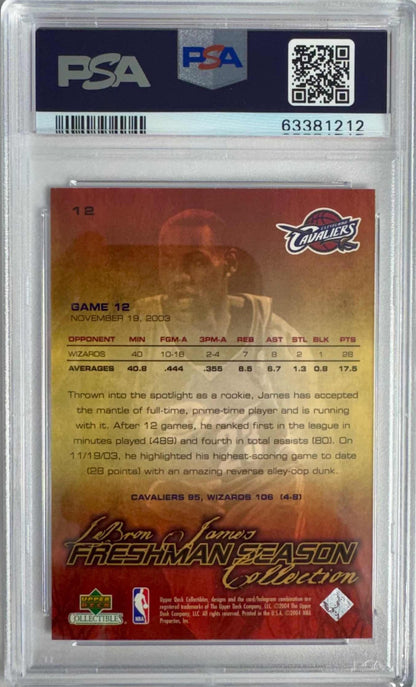 Graded 2003 Upper Deck Collectibles LeBron James #12 Freshman Season Rookie RC Basketball Card PSA 10 Gem Mint - Triathlete Store