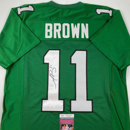 Autographed/Signed AJ A.J. Brown Philadelphia Kelly Green Football Jersey JSA COA