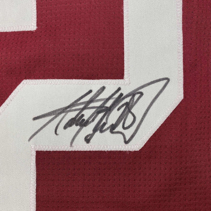 Autographed/Signed Adrian Peterson Oklahoma Maroon College Football Jersey JSA COA