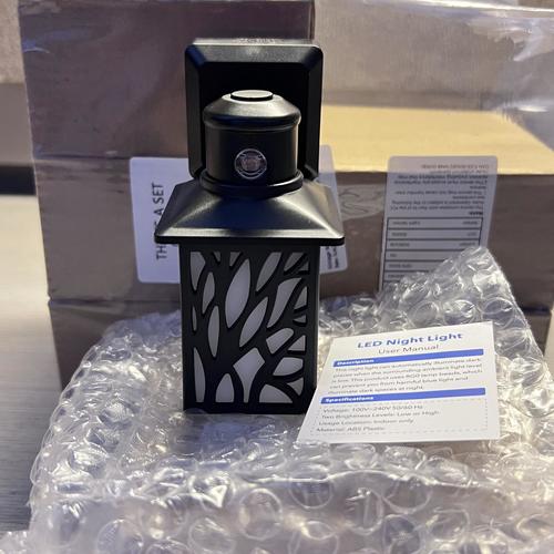 Night Light Plug in, 5000K Daylight, Dimmable (30/60lm), Vintage Black 6 Pack