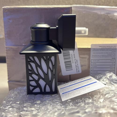 Night Light Plug in, 5000K Daylight, Dimmable (30/60lm), Vintage Black 6 Pack