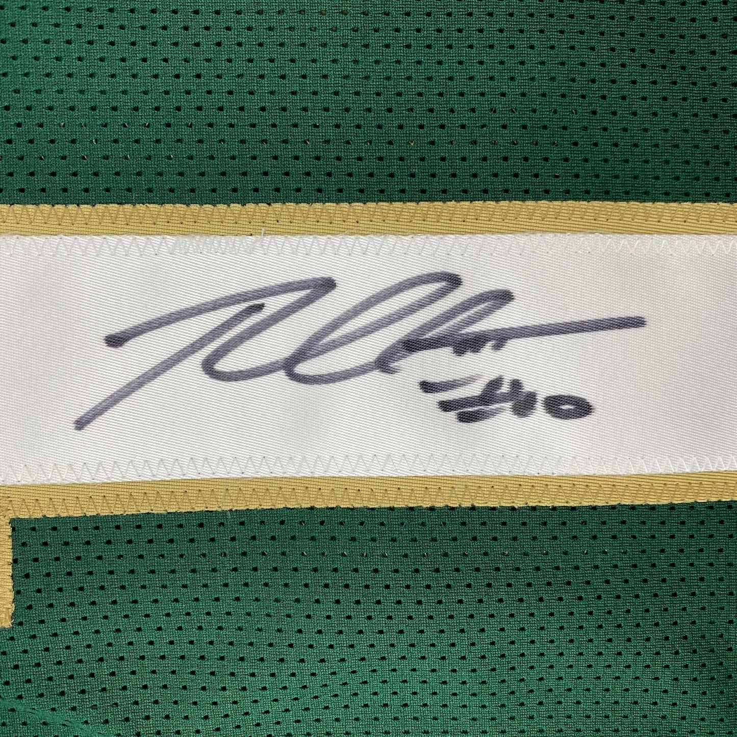 Autographed/Signed Robert Griffin III RG3 Baylor Green College Football Jersey JSA COA