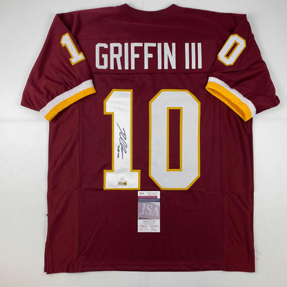 Autographed/Signed Robert Griffin III RG3 Washington Maroon Football Jersey JSA COA