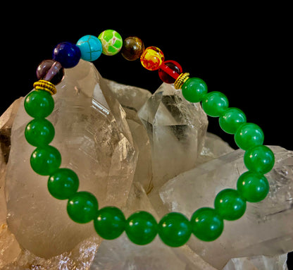 Chakra & Green Aventurine Healing Bracelet