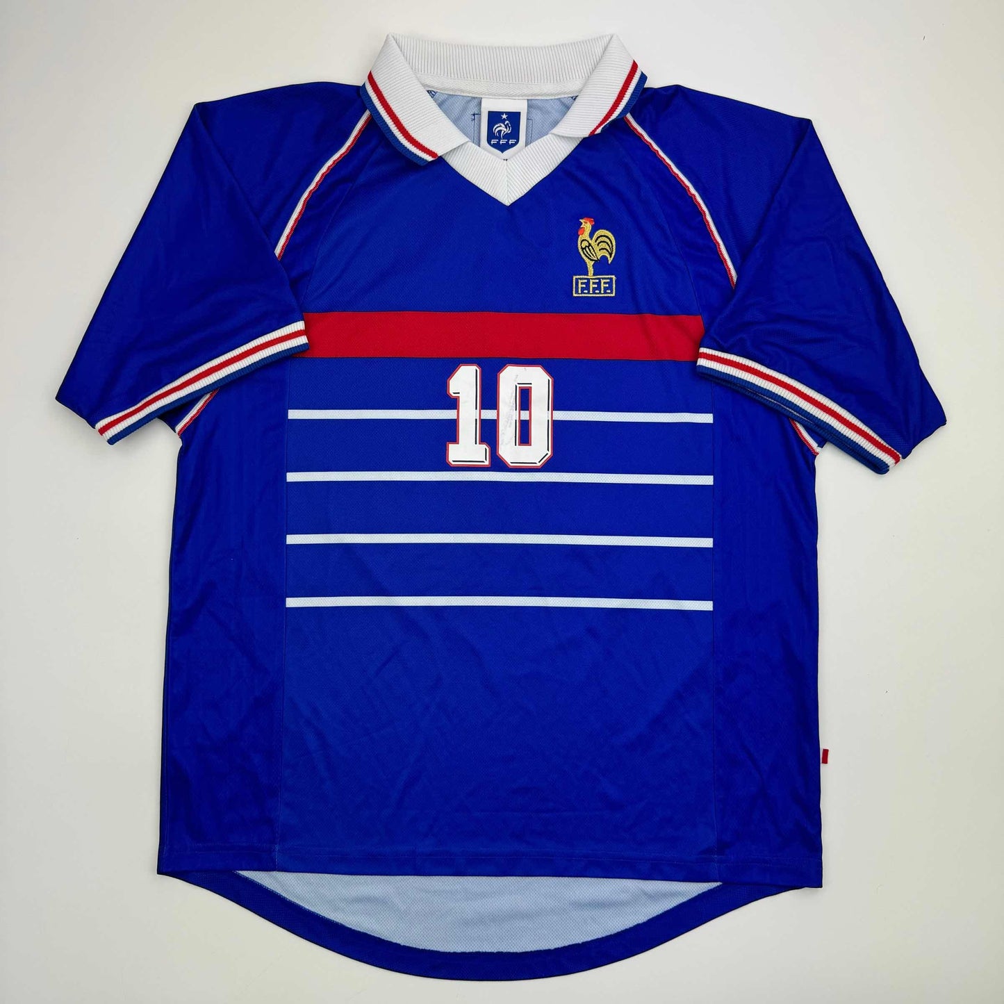 Autographed/Signed Zinedine Zidane France French National Team Blue Soccer Jersey Beckett BAS COA