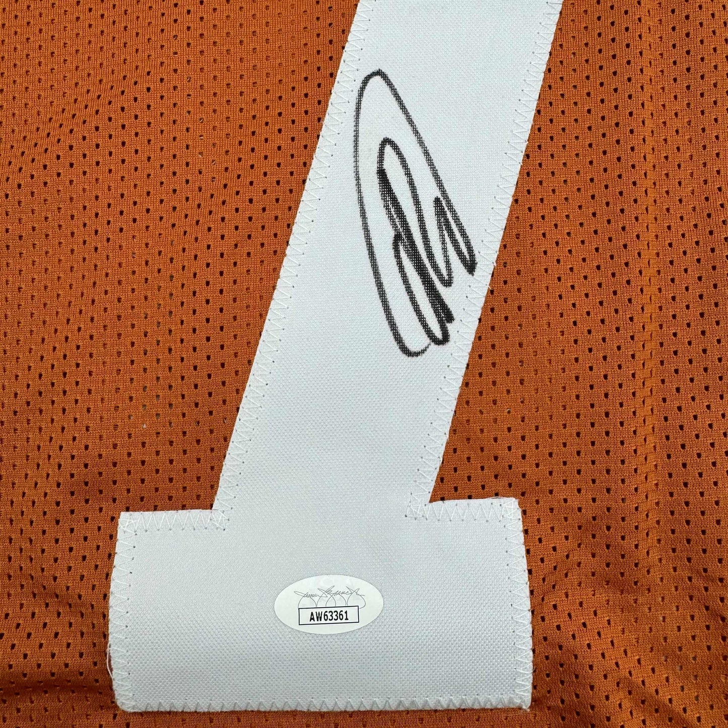 Autographed/Signed Isaiah Bond Texas Orange College Football Jersey JSA COA