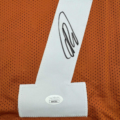 Autographed/Signed Isaiah Bond Texas Orange College Football Jersey JSA COA