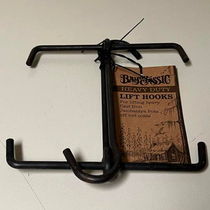 Bayou Classic 0822 2 Steel Lift Hooks Perfect For Lifting Heavy Jambalaya Pots