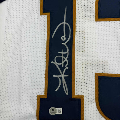 Autographed/Signed Kurt Warner St. Louis White Retro Football Jersey Beckett BAS COA