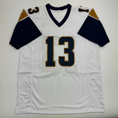 Autographed/Signed Kurt Warner St. Louis White Retro Football Jersey Beckett BAS COA