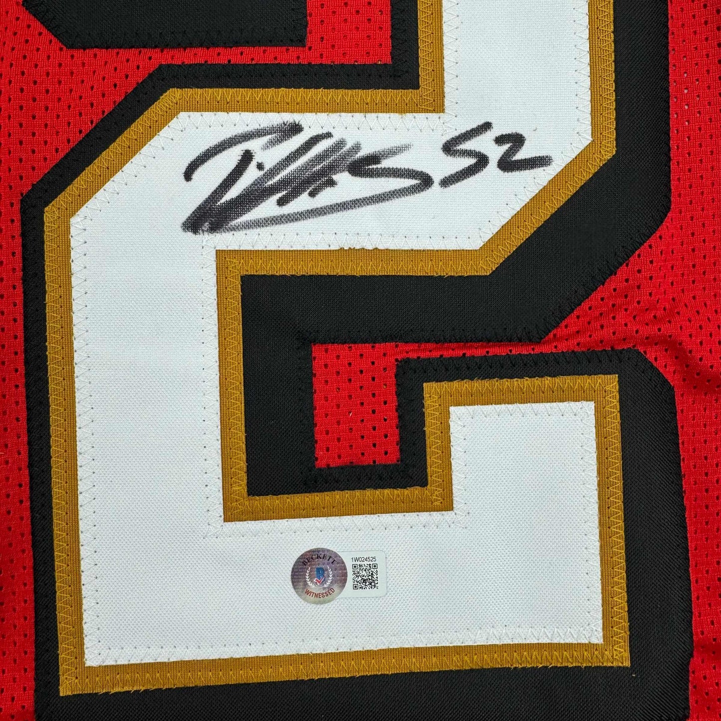 Autographed/Signed Patrick Willis San Francisco Red Alternate Football Jersey Beckett BAS COA