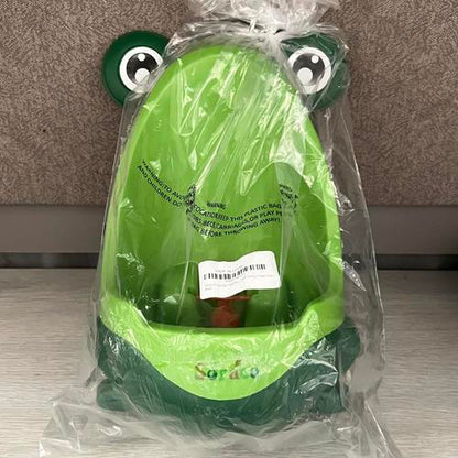 Frog Potty Training Urinal for Toddler Boys with Funny Aiming Target, (Green)