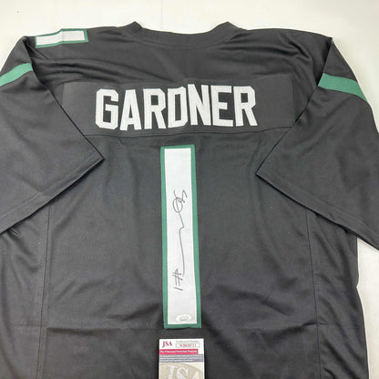 Autographed/Signed Ahmad Sauce Gardner New York Black Football Jersey Beckett BAS COA